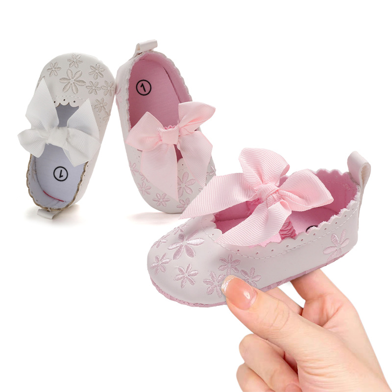 Mother & Kids One-year-old Baby Shoes For Girls Cute Princess Shoes Bow Baby Shoes Soft Sole Toddler Shoes Babyshoes