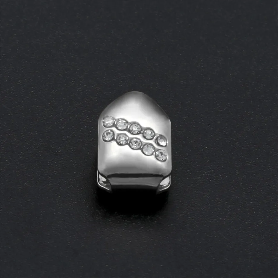 Vergoldeter Hip Hop Einzelzahn Grillz Cap Top Bottom Grill für Halloween Weihnachtsfeier Schmuck_voghion.com
