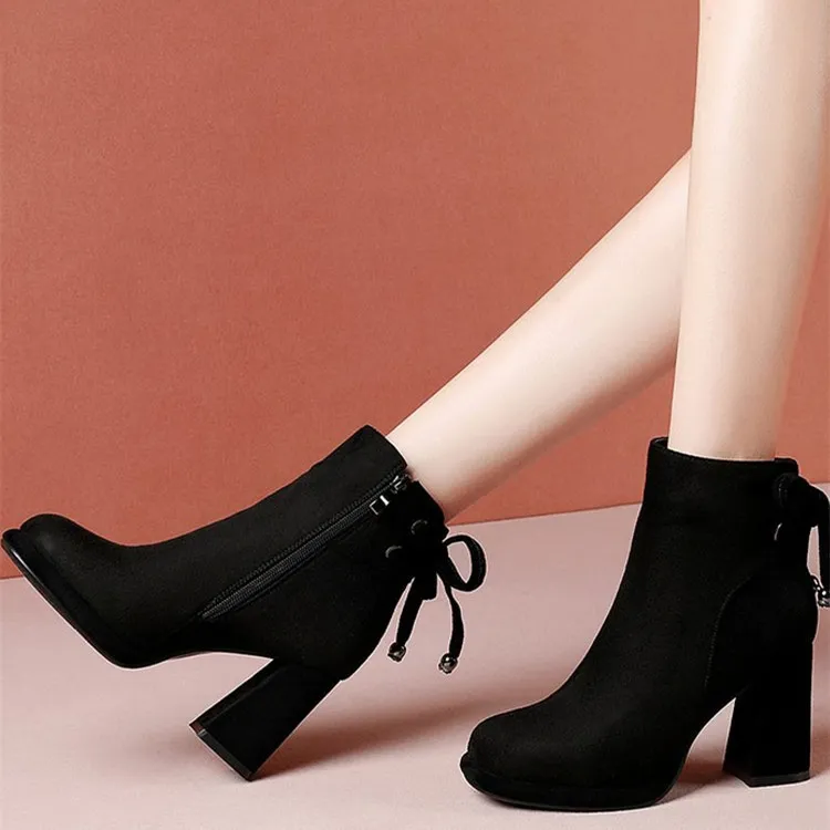 Women's Boots Autumn Winter Fleece Fashionable Wear Minimalist style Comfortable Triple Camel Free shipping size_voghion.com