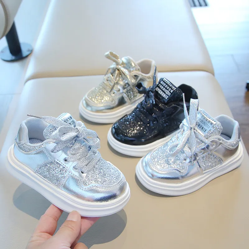 Barn för pojkar flickor sport sneakers dia paljetter sport löpning cutefeet barn platta casual baby småbarn utomhusskor_voghion.com
