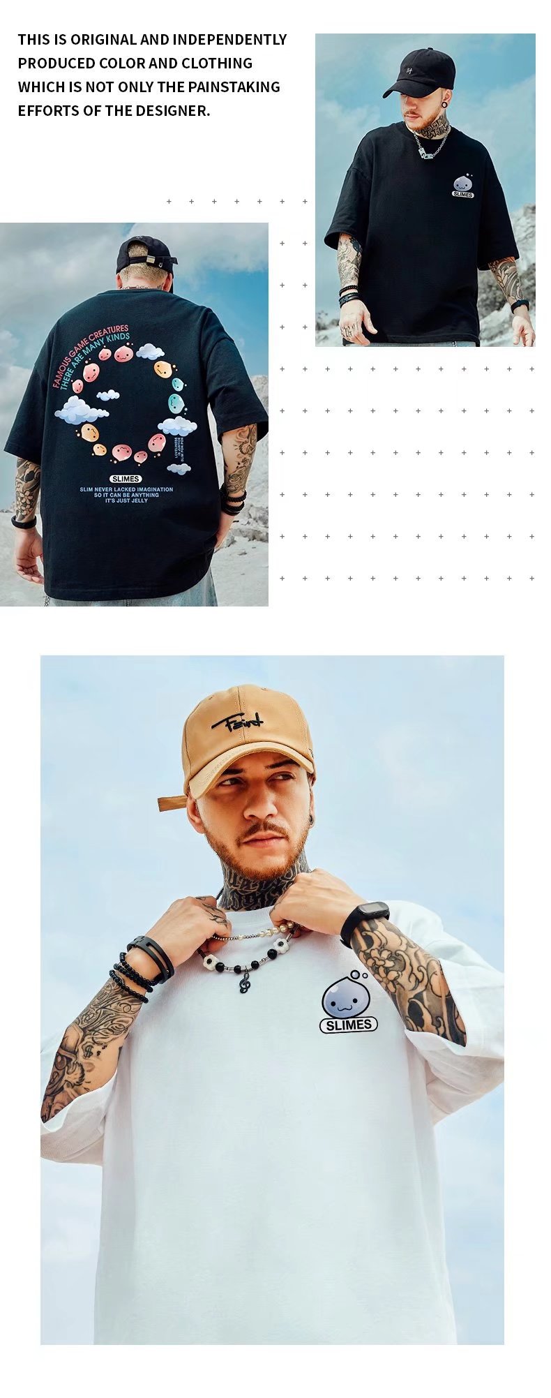 Short sleeved men's oversize trendy summer new loose couple outfit, dark and chubby oversized ins t-shirt_voghion.com