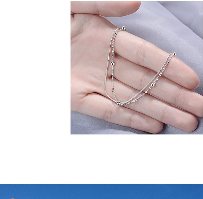 Bracelet Snake Bone Chain Beaded Round Bead Bracelet Retro Women Simple Fine Versatile Temperament Fashion Accessories_voghion.com