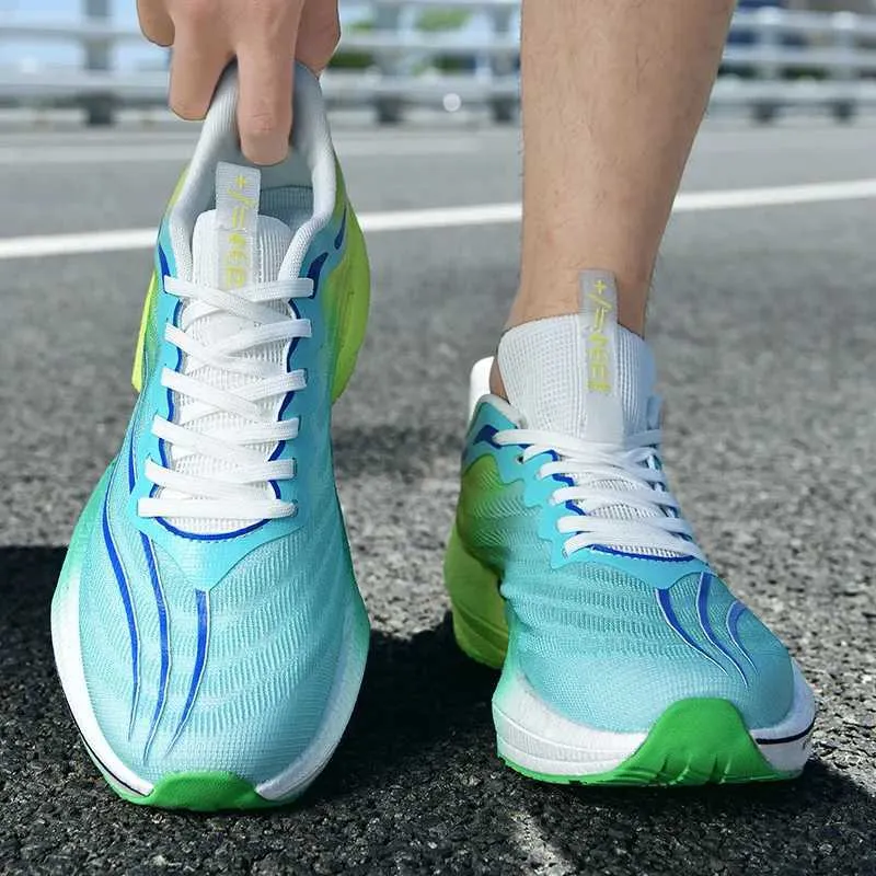 Carbon Plate Couples Running Shock-Absorbing Rebound Ultra-Light Sports Shoes For Men And Women Summer Mesh Breathable_voghion.com
