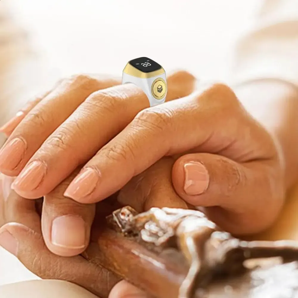 Smart Tasbih-tæller til muslimer Zikr Digital Tasbeeh 5 bønnetidsvibrationspåmindelse Elektronisk rosenkransring_voghion.com