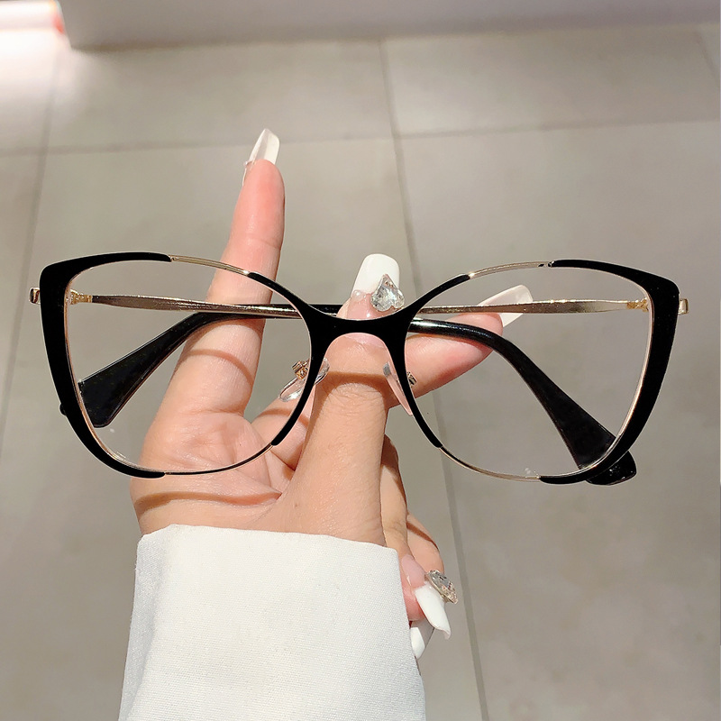 Nieuwe retro cat-eye make-up artefact anti-blauw licht spiegel Internet beroemdheid dezelfde hoge waarde trendy platte spiegel_voghion.com