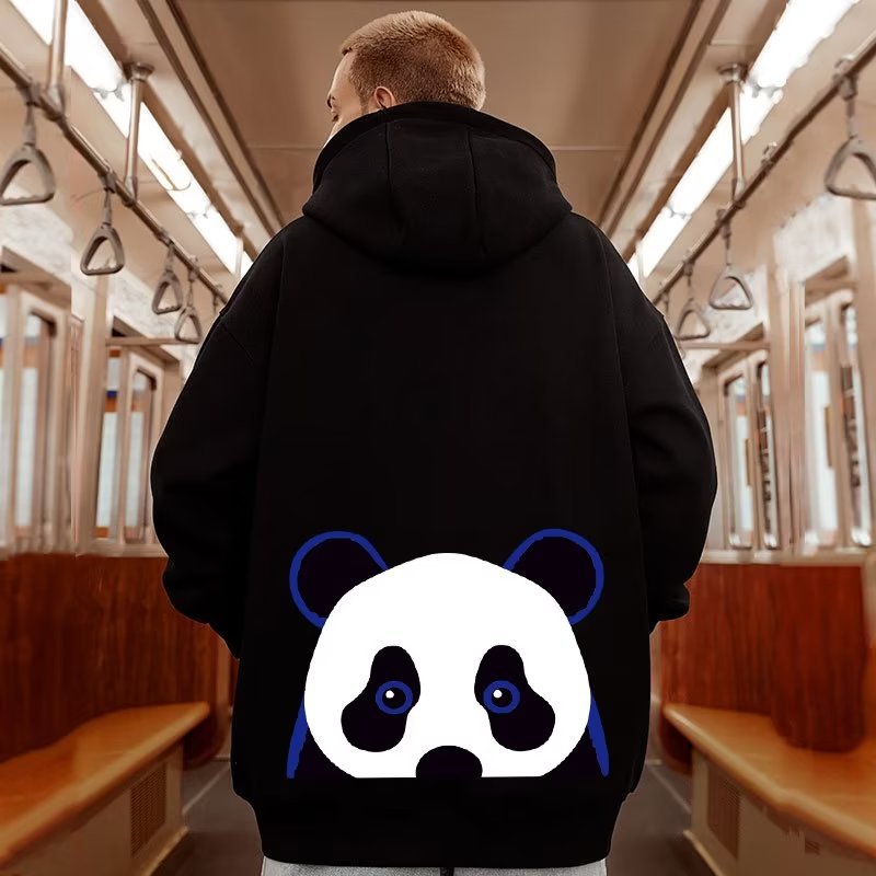 Men's Oversized Plush Hoodie For Autumn And Winter Thickened_voghion.com