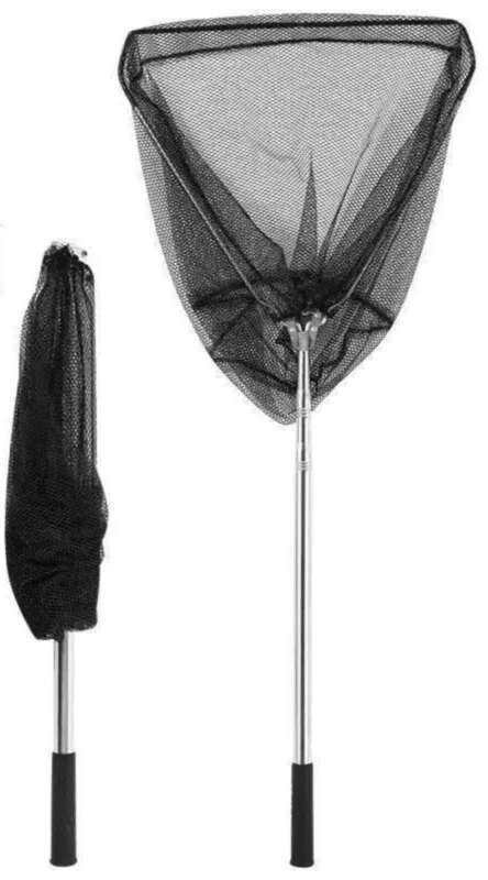【Oferta especial de 30 días 1761 piezas】 Caña telescópica plegable, bolsa de red, juego completo de red de pesca negra, equipo de pesca y_voghion.com