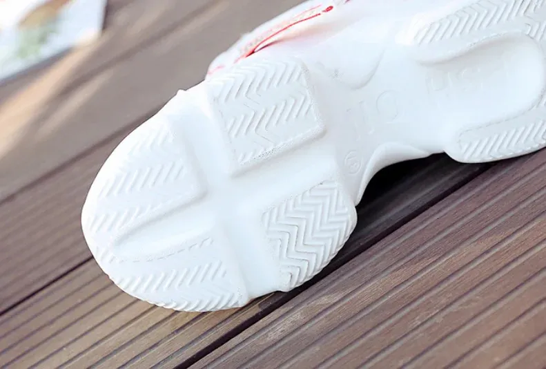Heiße Verkäufe Trendy Schuhe High Top Sneakers Frauen Plattform Stiefeletten Korb Femme Chaussures Femmes Höhe Erhöhen_voghion.com