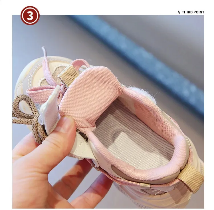 Childrens girls fashionable sports breathable and non slip childrens school running shoes boys version 240912_desvips.com