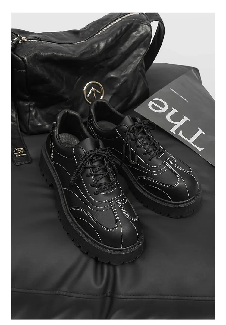 Homens casuais rendas até estilo britânico sola grossa oxfords de alta qualidade derby moda confortável sapatos ao ar livre masculino 39-44_voghion.com