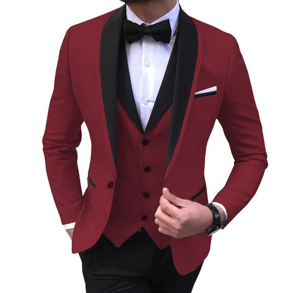 3 pezzi da uomo per lo sposo e il testimone, banchetto di nozze, abito oversize da uomo_voghion.com