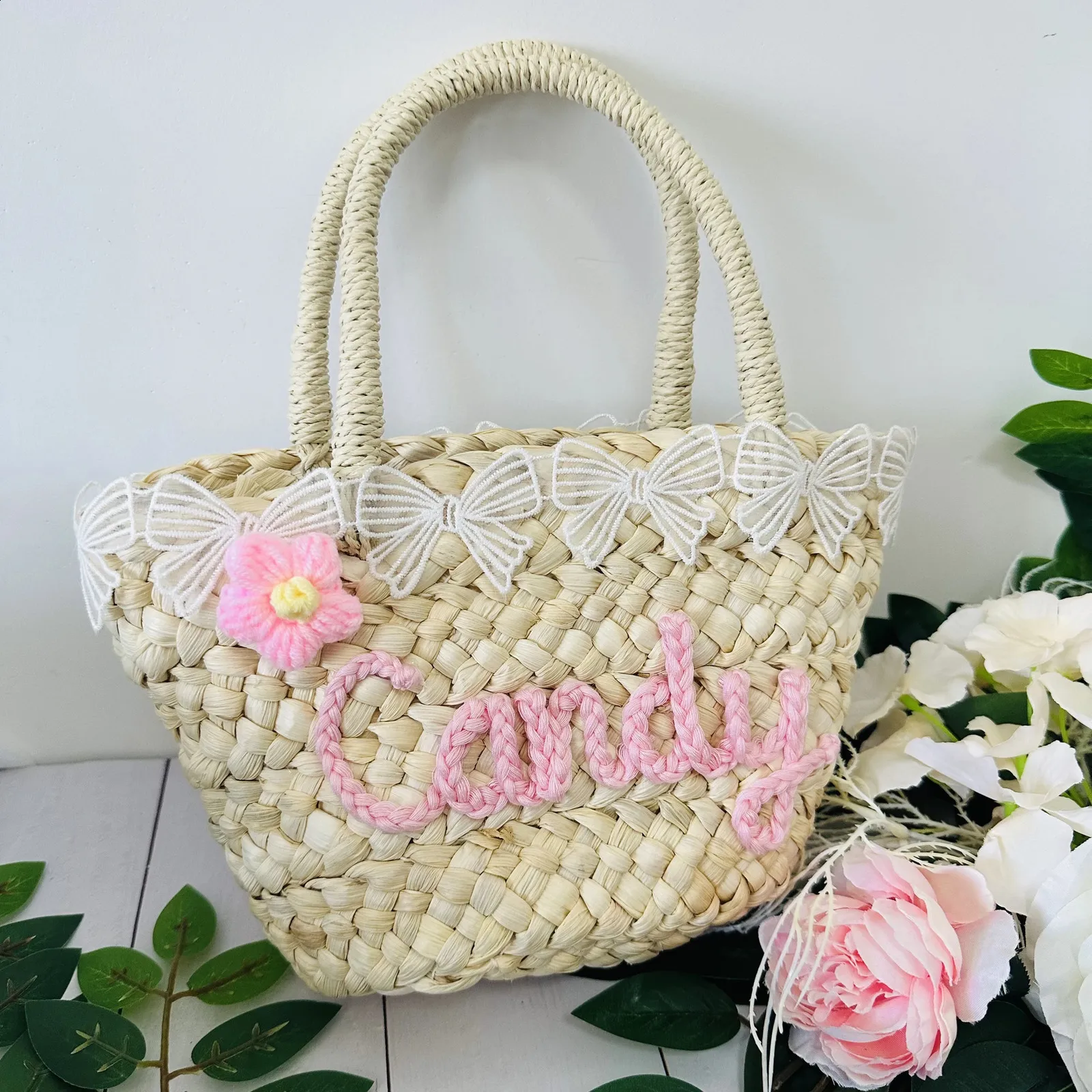 Customized straw bags Personalized WEDDING GUEST GIFT monogrammed bag bridal shower bagscustom beach bagstraw_voghion.com