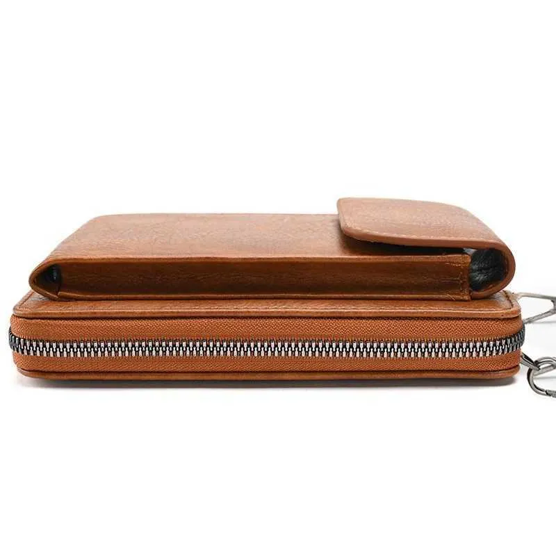 Mobile Phone Crossbody Bag Women's Soft Leather Shoulder Bag_voghion.com