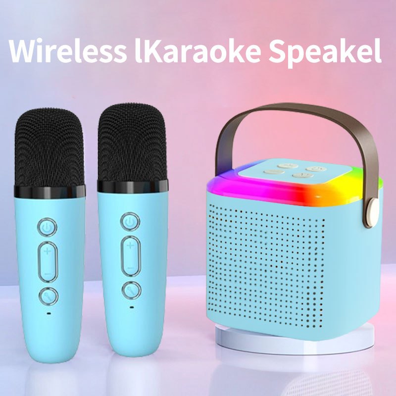 K12 Mini Karaoke Altoparlante audio wireless Microfono Bluetooth KTV portatile per la casa con 1 microfono_voghion.com