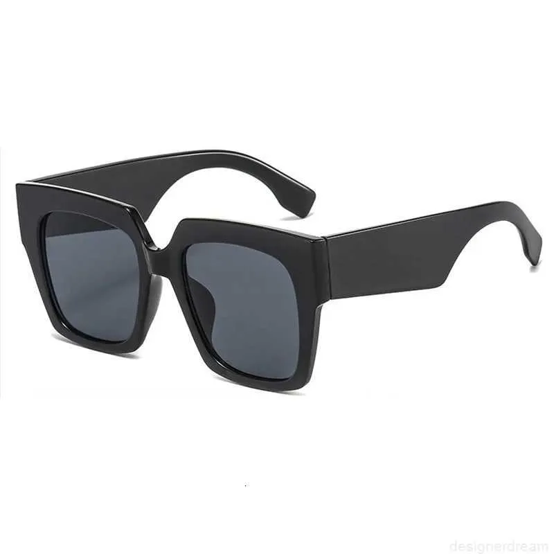Designer Sonnenbrille Für Damen Vintage Schwarz Oversized Mode_voghion.com