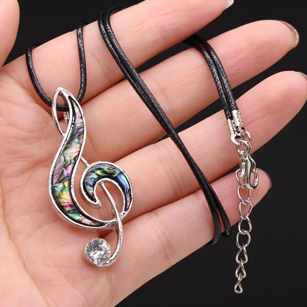 Musical Note Shell Necklace Natural Shell Pendant For Women_voghion.com