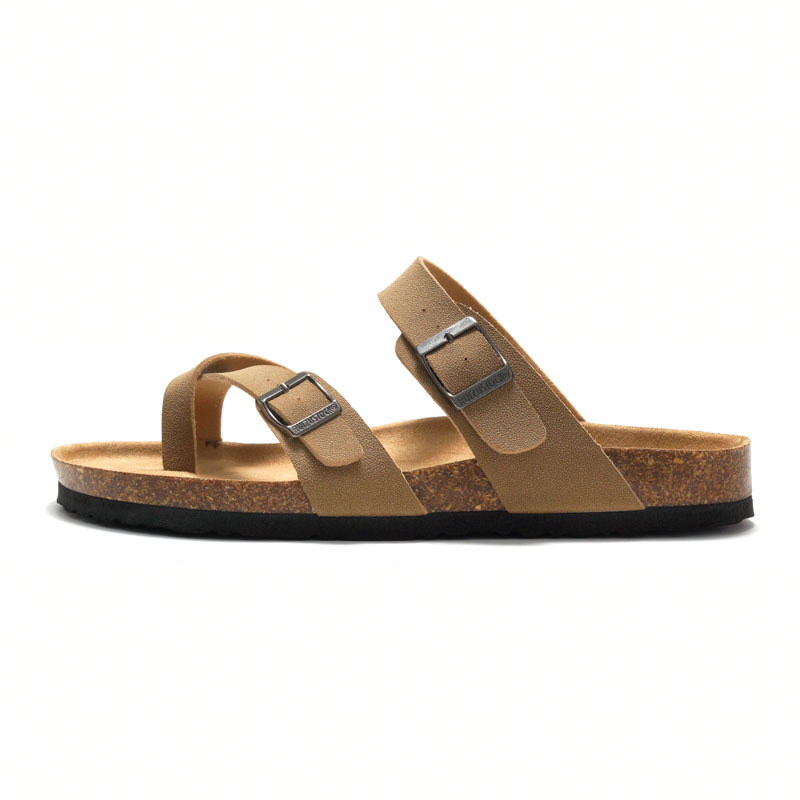 Ruizu 2024 autumn and summer new women's cork slippers trendy men's sandals couple beach shoes cork outdoor wear_voghion.com