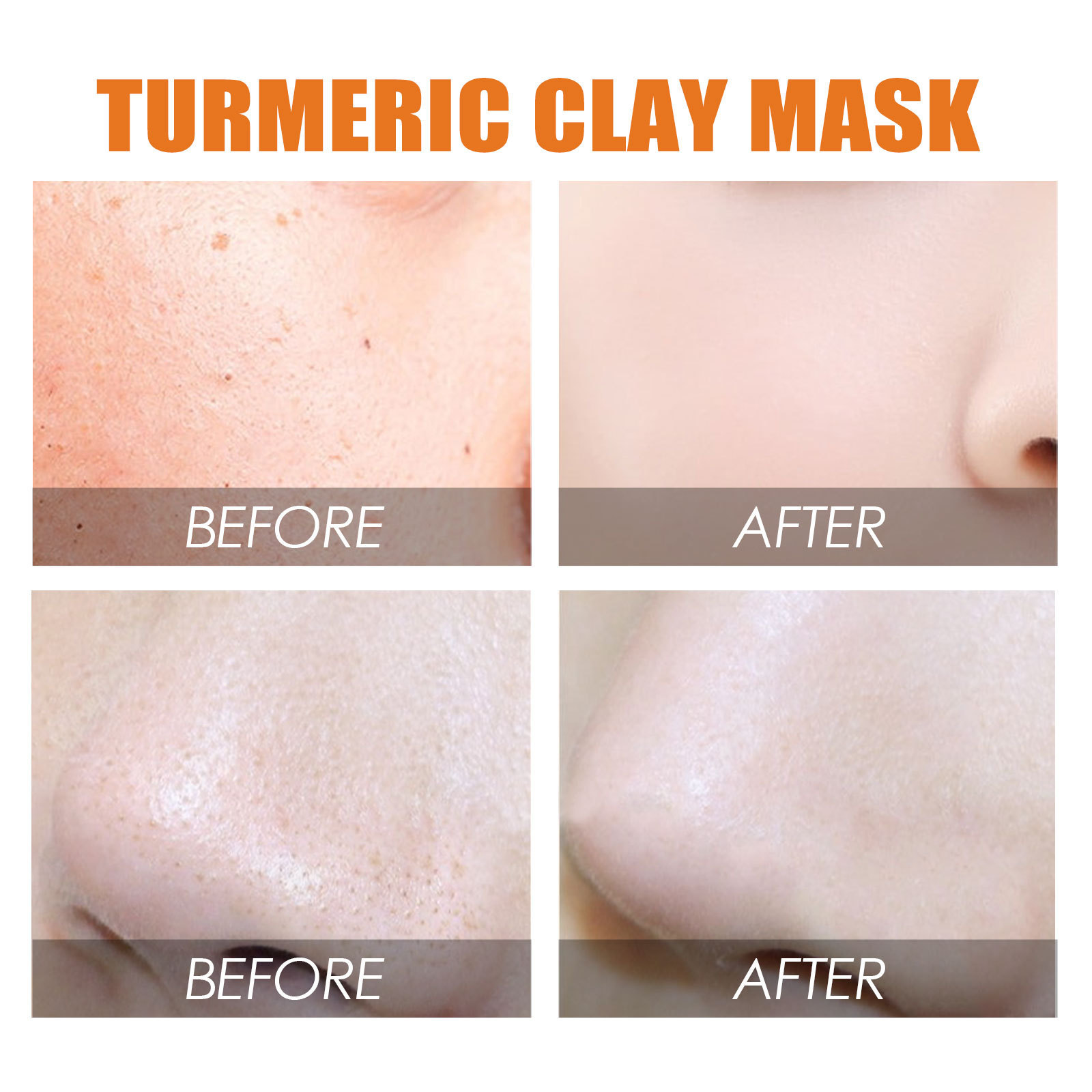 EELHOE  Deep Cleaning, Delicate Pore Skin Moisturizing, Turmeric Vitamin C Brightening Clay Mask_voghion.com