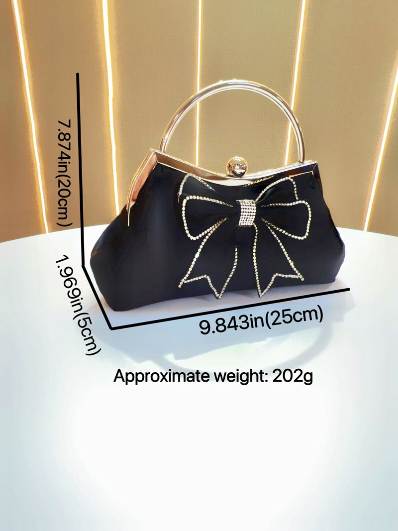 Nuova borsa a tracolla monospalla da banchetto con fiocco retrò da fata, borsa da cena da donna_voghion.com
