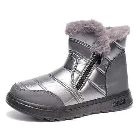 Waterproof Winter Snow Boots For Women Plush Lined Ankle Booties_voghion.com