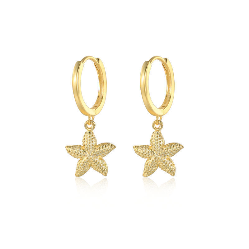 Women's Jewelry Island Style Fashion Earrings New Personality Starfish S925 Silver Needle Sweet Geometric Earrings