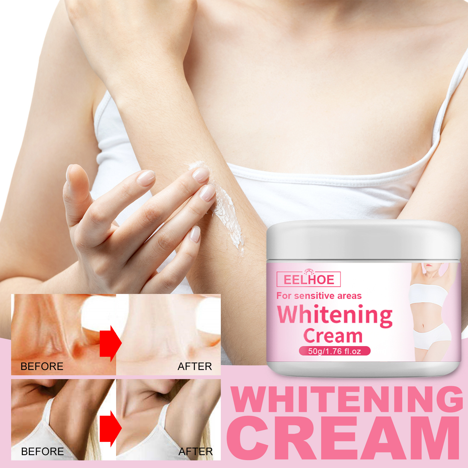 EELHOE Whitening&Brightening Reduces Melanin concealer in Underarm Privacy Moisturizing Skin Care Cream_voghion.com