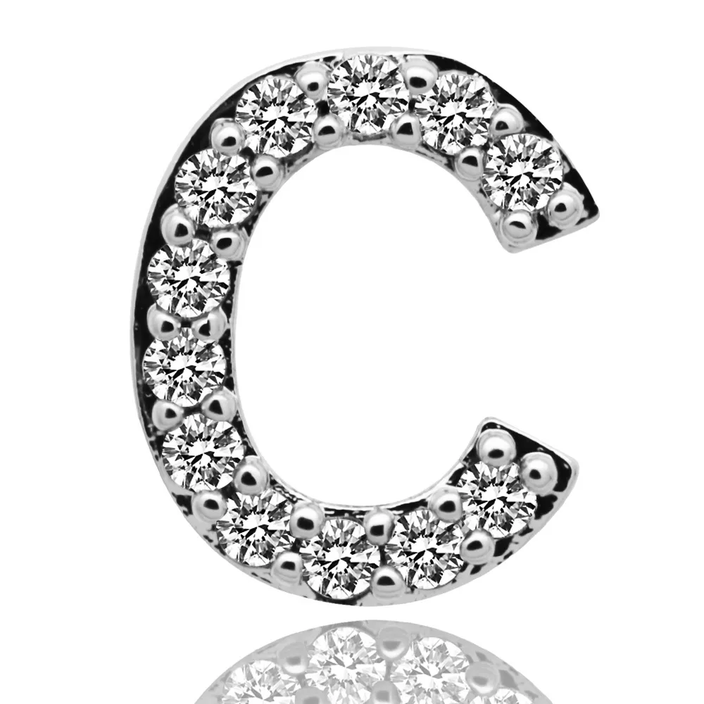 & Oro bianco ghiacciato A-Z Lettera personalizzata Grillz Full Dia fai da te Fang Grills Dente inferiore Cap Hip Hop Dentale Bocca Denti_voghion.com