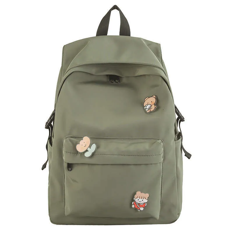 Large-Capacity Nylon Schoolbag Junior Shoulders High School Students Simple Leisure Backpac_voghion.com
