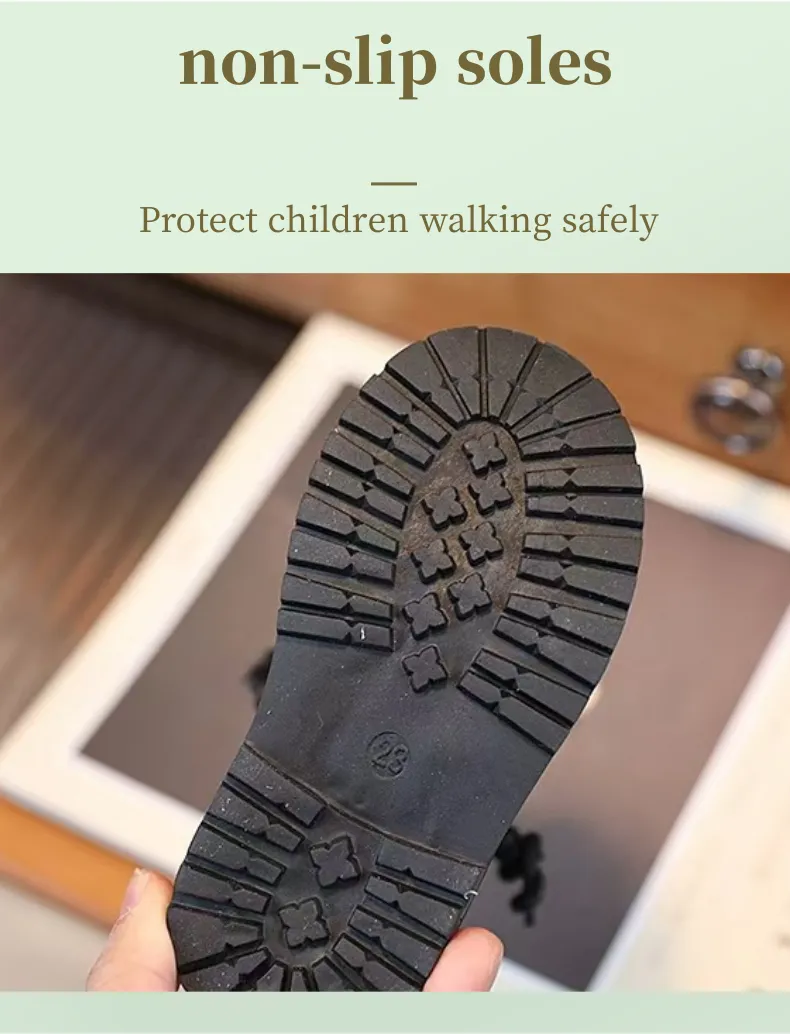 Stylish Children's Fleece Martin Snow Boots Cozy Durable Side-Zip Design for Boys and Girls Aged 1-5 Years_voghion.com