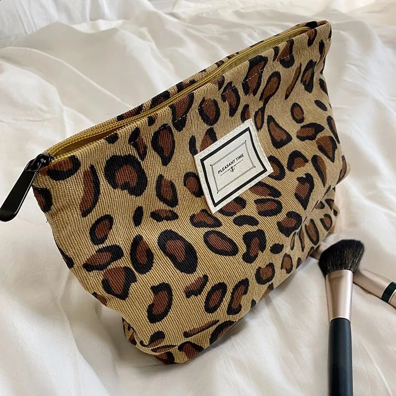 Trousse de toilette en toile imprimée rétro tendance, grande capacité, pour femmes, trousse de voyage pour cosmétiques, sacs de rangement pour maquillage 240815_voghion.com